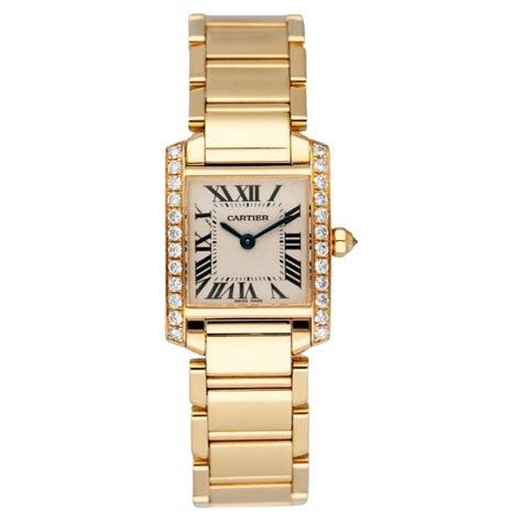 cartier tank francaise gold price.